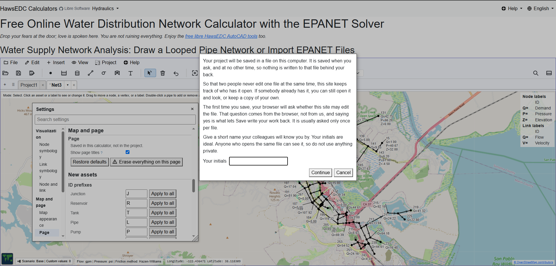 An explainer shown before the first save, describing that the file is written only on request.